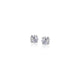 White CZ Stud Earrings in 14K White Gold (2mm)
