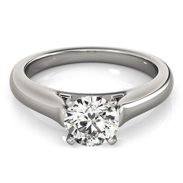 Cathedral Design Solitaire Diamond Engagement Ring in 14K White Gold (1 cttw)