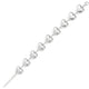 Puffed Hearts Bracelet in Rhodium-Plated Sterling Silver