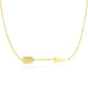 Horizontal Arrow Pendant Chain Necklace in 14K Yellow Gold