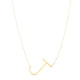 Yours Truly Large Initial J Necklace in 14K Yellow Gold
