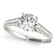 Cathedral Design Diamond Engagement Ring in 14K White Gold (1 1/4 cttw)