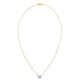 Emerald Cut Blue Topaz Necklace in 14K Yellow Gold