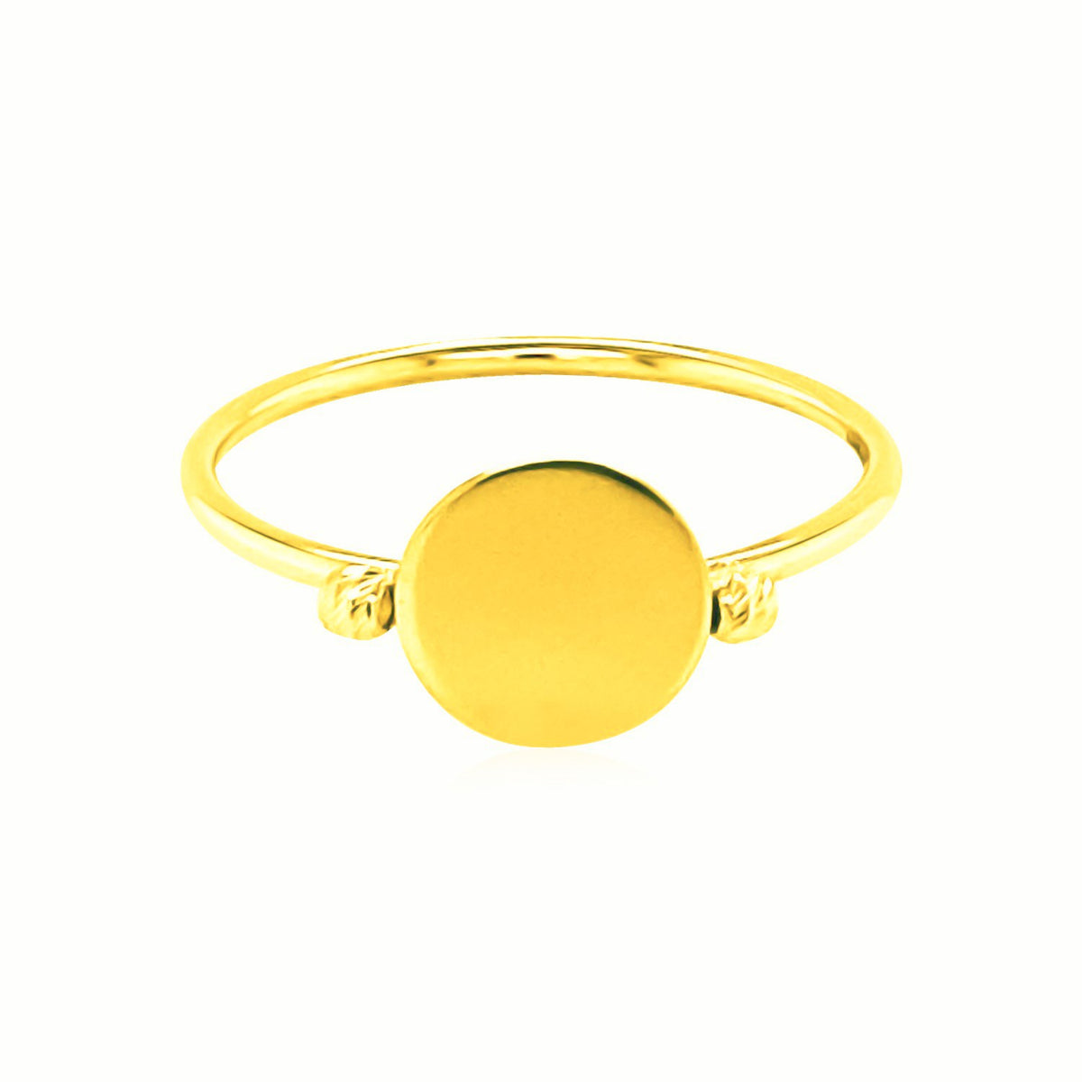 Polished Oval Ring in 14K Yellow Gold