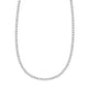 CZ Tennis Necklace in Rhodium-Plated Sterling Silver