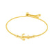 Adjustable Anchor Bracelet in 14K Yellow Gold