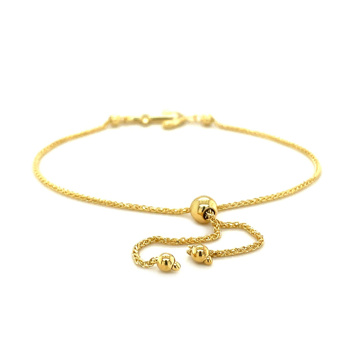 Adjustable Anchor Bracelet in 14K Yellow Gold