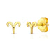 Aries Stud Earrings in 14K Yellow Gold