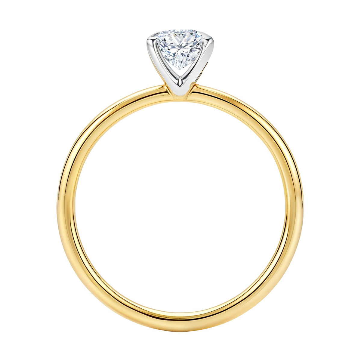 1.50 Carat Emerald Lab Grown IGI Diamond Ring in 10K Yellow Gold G/VS1