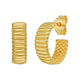 Tubogas C-Hoop Earrings in 14K Yellow Gold