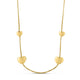 Hearts Station Necklace in Gold-Plated Sterling Silver