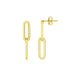 Two Link Paperclip Chain Earrings in 14K Yellow Gold