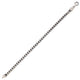 Franco Link Chain with Gunmetal Finish in Silver (4.60 mm)
