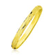 Slender Diamond Pattern Textured Bangle in 10K Yellow Gold