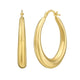 Round Back-to-Back Hoop Earrings in 14K Yellow Gold
