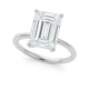 5 Carat Emerald Lab Grown IGI Diamond Solitaire in 10K White Gold G/VS1