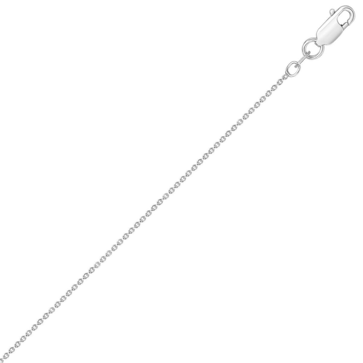 Round Cable Chain in Rhodium-Plated Sterling Silver (1.50 mm)