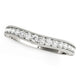Bead Border Curved Diamond Wedding Ring in 14K White Gold (1/4 cttw)