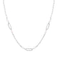 Freshwater Pearl Paperclip Necklace in Rhodium-Plated Sterling Silver