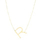 Yours Truly Large Initial R Necklace in 14K Yellow Gold