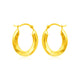 Polished Oval Hoop Earrings in 14K Yellow Gold
