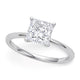 1.50 Carat Princess Lab Grown IGI Diamond Ring in 14K White Gold G/VS1