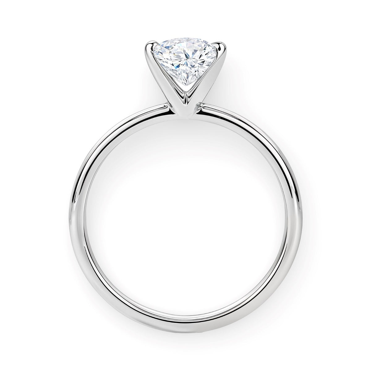1.50 Carat Princess Lab Grown IGI Diamond Ring in 14K White Gold G/VS1