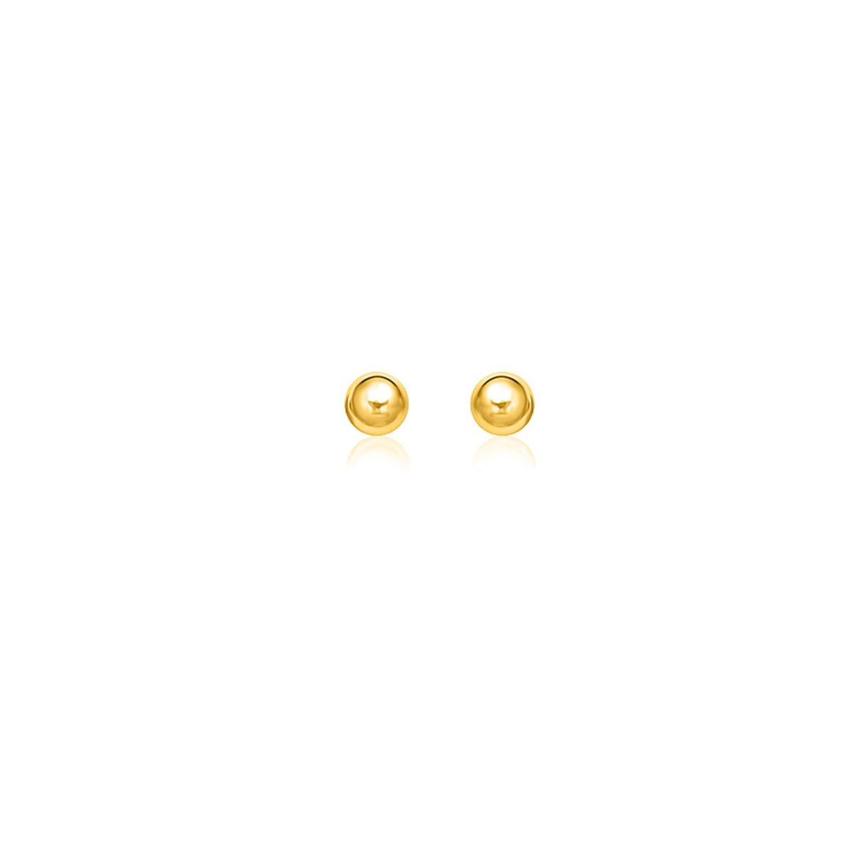 Round Stud Earrings in 10K Yellow Gold (5mm)