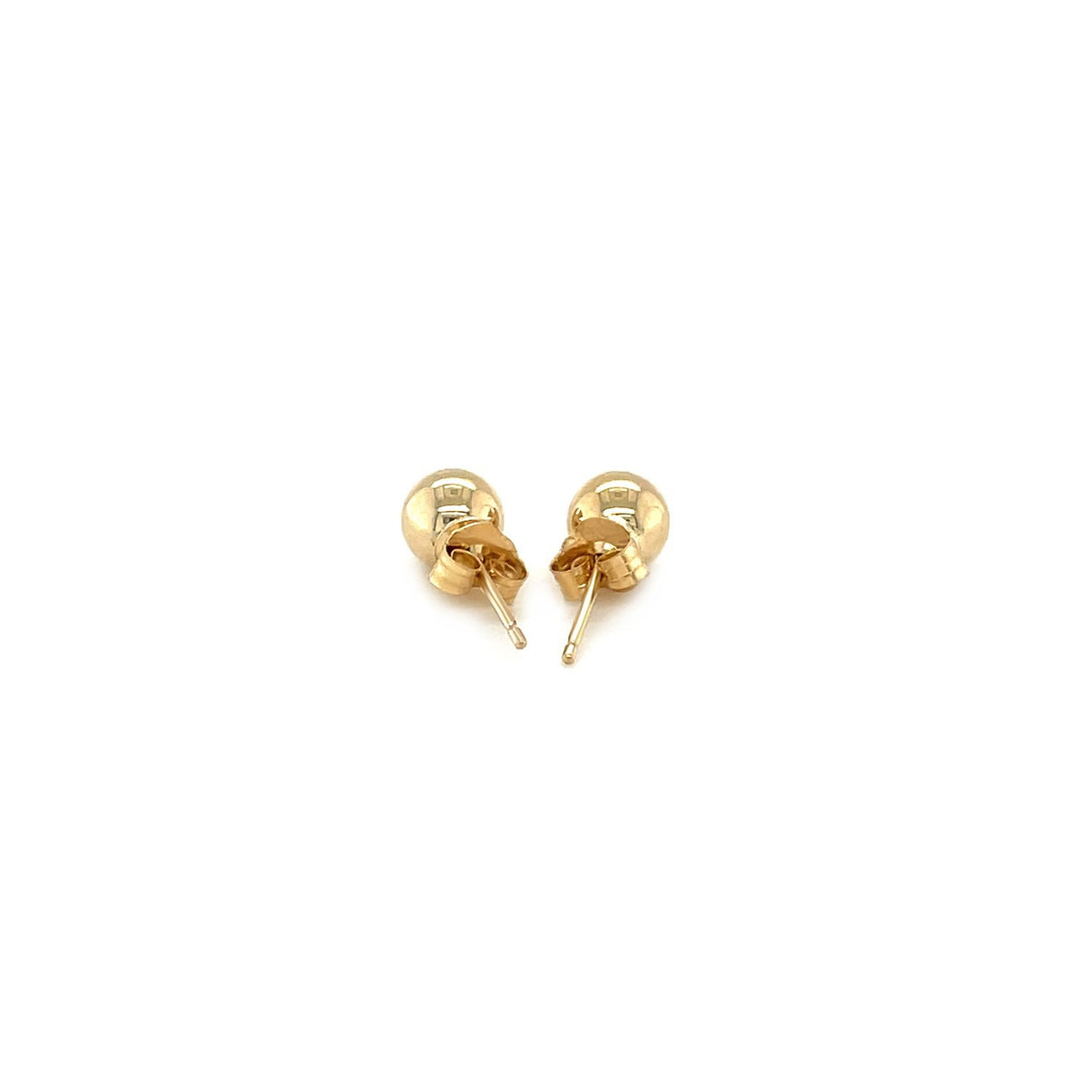 Round Stud Earrings in 10K Yellow Gold (5mm)