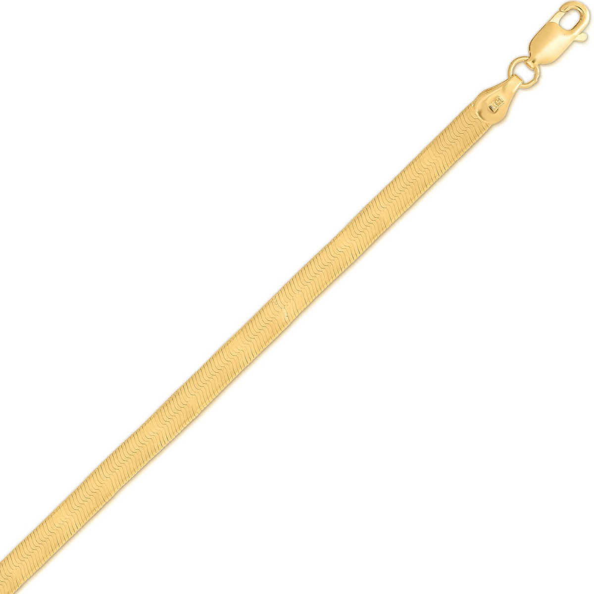 Imperial Herringbone Chain in Yellow Gold-Plated Silver (4.20 mm)