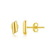Polished Rectangular Post Earrings in 14K Yellow Gold