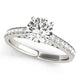 Single Row Prong Set Diamond Engagement Ring in 14K White Gold (1 3/8 cttw)