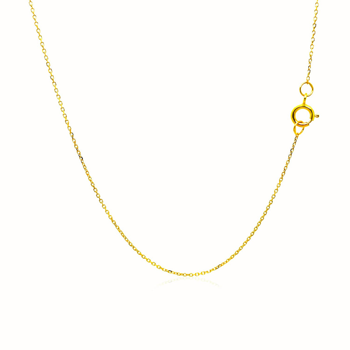 Diamond Cut Cable Link Chain in 14K Yellow Gold (0.68 mm)