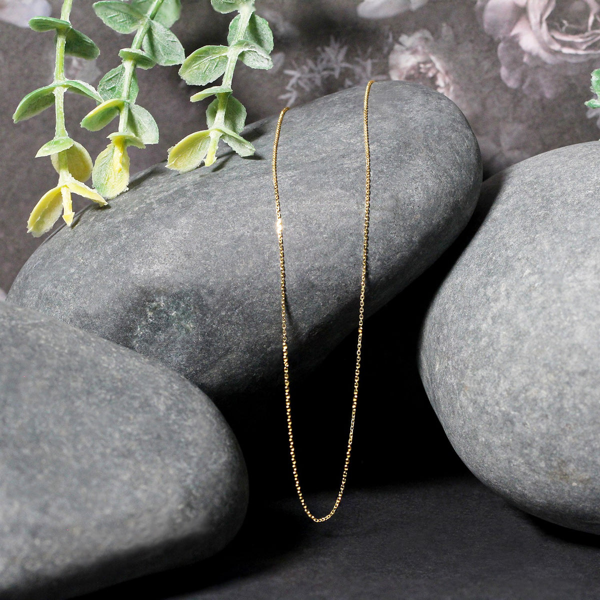 Diamond Cut Cable Link Chain in 14K Yellow Gold (0.68 mm)