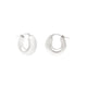 Small Graduated Hoop Earrings in Sterling Silver