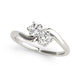 Solitaire Two Stone Diamond Ring in 14K White Gold (1/2 cttw)