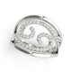 Swirl Design Diamond Ring in 14K White Gold (1/2 cttw)