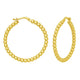 Polished Large Bead Hoop Earrings in 14K Yellow Gold
