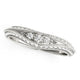 Curved Antique Style Diamond Wedding Ring in 14K White Gold (1/3 cttw)