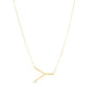 Yours Truly Large Initial Y Necklace in 14K Yellow Gold
