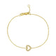 Petite Diamond Heart Bracelet in 14K Yellow Gold