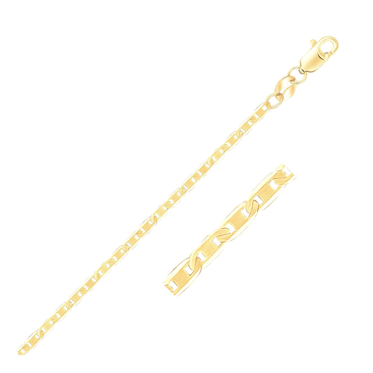 Mariner Link Anklet in 14K Yellow Gold 1.7mm