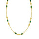 Hexagon Malachite Inlay Links Necklace in 14K Yellow Gold