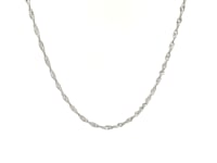 Singapore Chain Necklace in 10K White Gold (1.50 mm) — product video