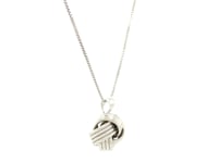 Textured Love Knot Pendant Necklace in Sterling Silver — product video