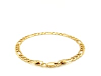 Lightweight Figaro Chain Bracelet in 14K Yellow Gold (4.70 mm) — product video