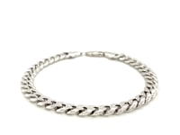 Semi-Solid Miami Cuban Link Bracelet in 14K White Gold (7.00 mm) — product video