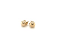 Round Stud Earrings in 10K Yellow Gold — product video