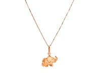 Elephant Pendant Necklace in 10K Rose Gold — product video