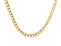 Semi-Solid Miami Cuban Chain in 10K Yellow Gold (4.50 mm, Lobster Clasp) — product video